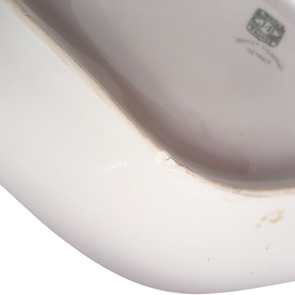 J-B Limoges France Oval Porcelain Floral & Bird Design Pickle Relish Dish - Picture 6 of 6